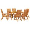 vidaXL Ensemble de salle &agrave; manger pour jardin 7 pc Marron