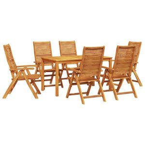 vidaXL Ensemble de salle &agrave; manger pour jardin 7 pc Marron