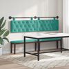 vidaXL T&ecirc;te de lit suspendue Turquoise 210 x 55 x 7 cm Velours