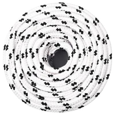 vidaXL Corde de travail Blanc 10 mm 100 m Polyester