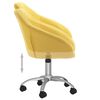vidaXL Chaise pivotante de bureau Jaune Tissu