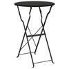 vidaXL Ensemble bistro pliant 3 pcs Anthracite Acier
