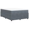 vidaXL Sommier &agrave; lattes de lit et matelas Gris fonc&eacute; 140x190cm Velours