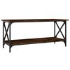 vidaXL Table basse Ch&ecirc;ne fum&eacute; 100x45x45 cm Bois d'ing&eacute;nierie et fer