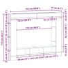 vidaXL Meuble TV Ch&ecirc;ne noir 152 x 22 x 113 cm Bois d'ing&eacute;nierie