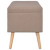 vidaXL Tabourets de rangement lot de 3 Marron Tissu