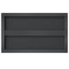vidaXL &Eacute;tag&egrave;res murales 2 pcs 75x30x3 cm noir acier inoxydable