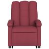 vidaXL Fauteuil inclinable &eacute;lectrique rouge bordeaux tissu