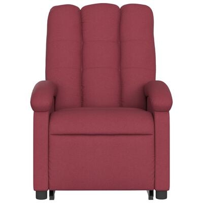 vidaXL Fauteuil inclinable électrique rouge bordeaux tissu