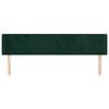 vidaXL T&ecirc;te de lit avec oreilles Vert fonc&eacute; 183x16x78/88 cm Velours