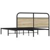 vidaXL Cadre de lit sans matelas 160x200 cm ch&ecirc;ne sonoma