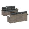 vidaXL Ensemble de canap&eacute; de jardin 7 pc Gris polyrotin