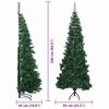 vidaXL Arbre de No&euml;l artificiel d'angle Vert 240 cm PVC et m&eacute;tal