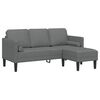 vidaXL Ensemble de Canap&eacute;s avec coussin 2 pcs Gris fonc&eacute; Polyester