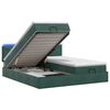 vidaXL Lit coffre avec matelas et LED Vert fonc&eacute; 180 x 200 cm Velours