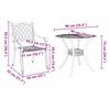 vidaXL Ensemble de salle &agrave; manger pour jardin 7 pcs Blanc Aluminium