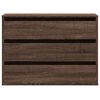 vidaXL Commode d'angle ch&ecirc;ne marron 80x41x58 cm bois d'ing&eacute;nierie