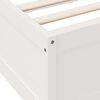 vidaXL Lit biblioth&egrave;que sans matelas blanc 120x190 cm bois pin massif