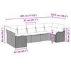 vidaXL Ensemble de canap&eacute; de jardin Beige polyrotin