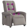 vidaXL Fauteuil de massage inclinable &eacute;lectrique Taupe Tissu