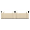 vidaXL T&ecirc;te de lit suspendue Montage mural Cr&egrave;me 210 x 55 x 5 cm tissu