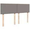 vidaXL Sommier &agrave; lattes de lit avec matelas Taupe 140x190 cm Tissu