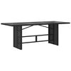 vidaXL Ensemble &agrave; manger de jardin coussins 7pcs Noir R&eacute;sine tress&eacute;e