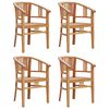 vidaXL Ensemble &agrave; manger de jardin 5 pcs Bois de teck massif