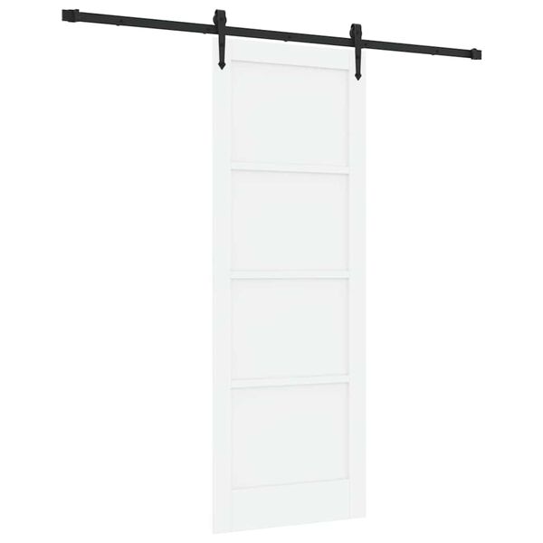 vidaXL Porte coulissante ORKDAL Blanc 78 x 211 cm Bois de pin massif