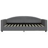 vidaXL Lit de jour avec gigogne sans matelas gris fonc&eacute; 100x200 cm