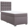 vidaXL Sommier &agrave; lattes de lit avec matelas Gris 90x190 cm Similicuir