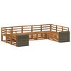 vidaXL Ensemble de canap&eacute; d'angle 9 pcs Naturel Bois d'Acacia Massif