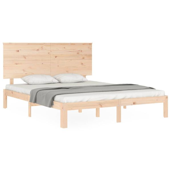vidaXL Cadre de lit sans matelas bois de pin massif
