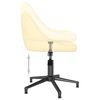 vidaXL Chaises pivotantes &agrave; manger lot de 2 cr&egrave;me velours