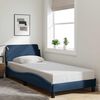 vidaXL Cadre de lit avec t&ecirc;te de lit Dover bleu 90x200 cm tissu