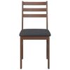 vidaXL Chaises à manger coussins 2 pcs marron bois massif caoutchouc