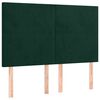 vidaXL Sommier &agrave; lattes de lit et matelas Vert fonc&eacute; 140x190cm Velours
