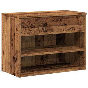 vidaXL Banc &agrave; chaussures vieux bois 60x30x45 cm bois d'ing&eacute;nierie
