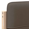 vidaXL T&ecirc;te de lit capitonn&eacute;e Marron et Taupe 75 cm Pin massif