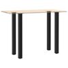 vidaXL Pieds de table de bar 4 pi&egrave;ces Noir 110-112 cm Acier
