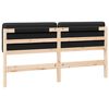 vidaXL T&ecirc;te de lit capitonn&eacute;e Marron et Noir 200 cm Pin massif