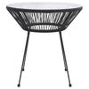 vidaXL Ensemble &agrave; manger de jardin 5 pcs Noir