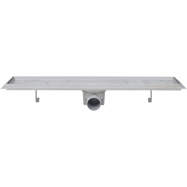 vidaXL Drain de douche lin&eacute;aire 2 pcs 630 x 140 mm Acier inoxydable