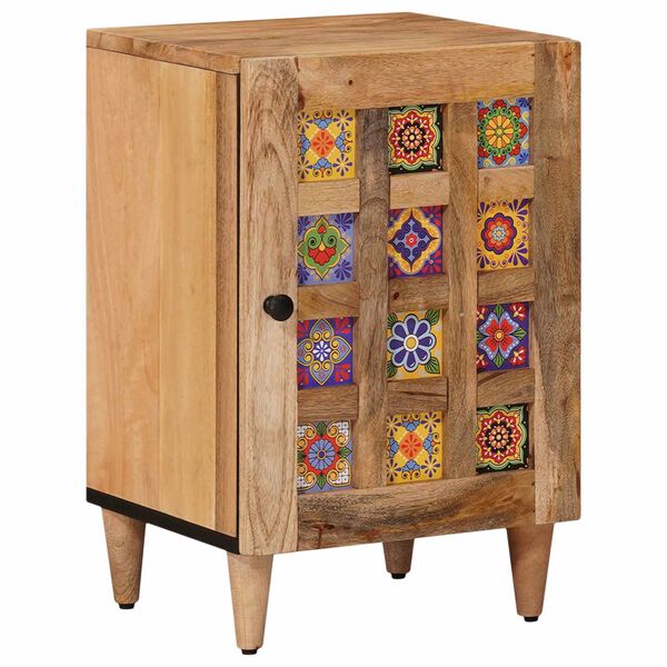 vidaXL Armoire de salle de bain avec porte Naturel 38 x 33,5 x 58 cm