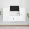 vidaXL Ensemble de meubles TV 3 pcs Blanc Bois d'ing&eacute;nierie