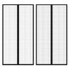 vidaXL Rideau de porte contre insectes 210x100cm 2 pcs magnétique noir