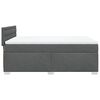 vidaXL Sommier &agrave; lattes de lit avec matelas Gris fonc&eacute; 160x200cm Tissu