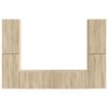 vidaXL Ensemble meuble TV 6 pcs Ch&ecirc;ne Sonoma Bois d'ing&eacute;nierie