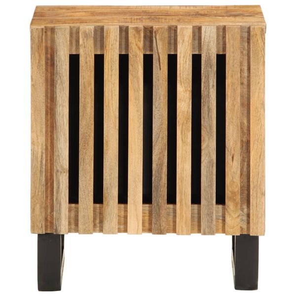 vidaXL Tables de chevet 2 pcs 40x34x46 cm bois massif de manguier brut