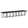vidaXL Ensemble &agrave; manger de jardin 17 pcs coussins noir r&eacute;sine tress&eacute;e